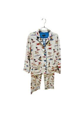 PJ Salvage Pajama Set Ski Ya Later Dogs Skiing Graphic Size Small